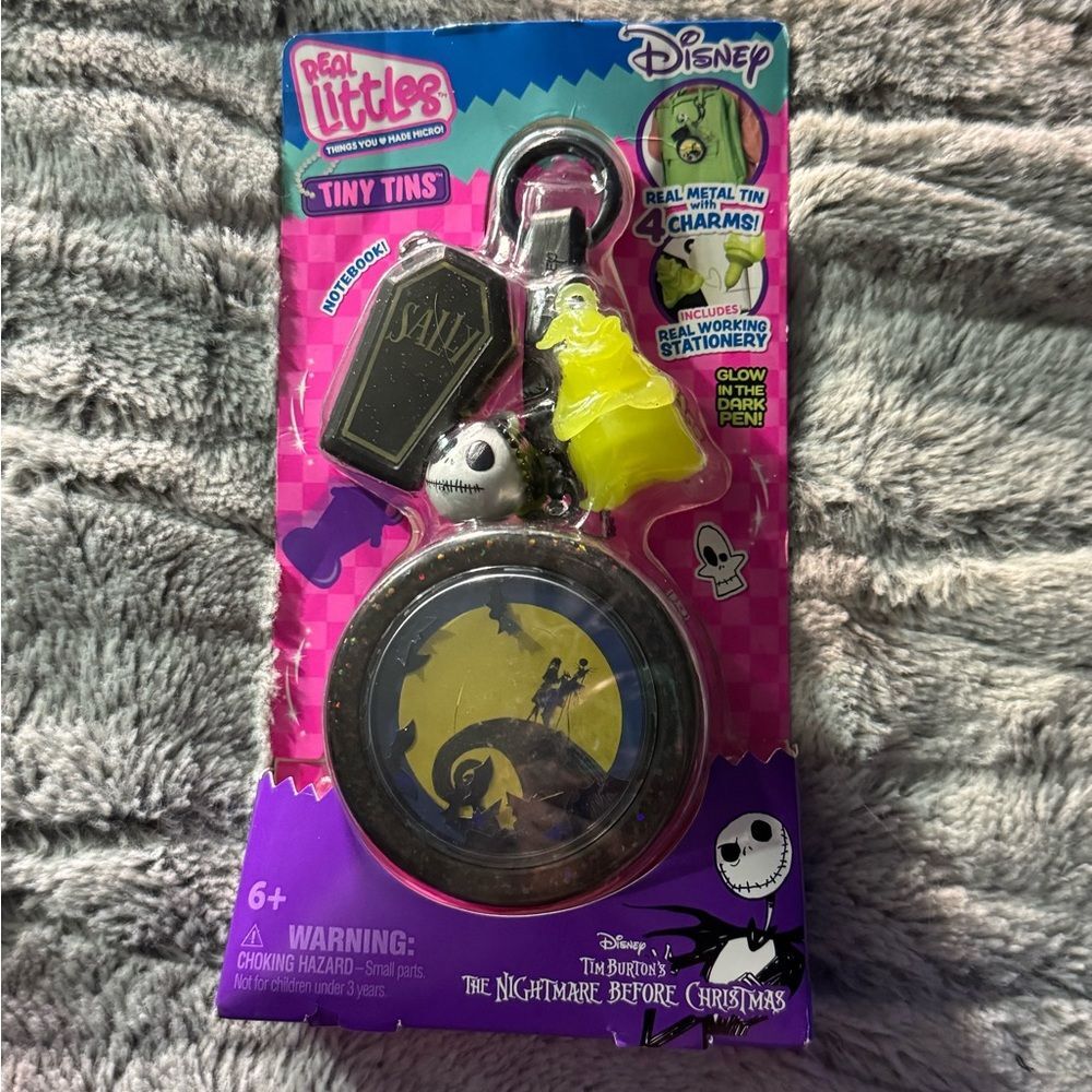 Disney Nightmare Before Christmas Keychain with Yellow Charm